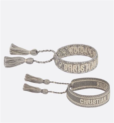 dior j'adore kette|J'Adior Bracelet Set Gray Dior Oblique Cotton.